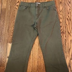 Green Levi Relaxed fit bootcut jeans